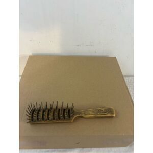 Goody brush brown faux wood hairbrush vintage 8"‎ (missing 1 bristle)